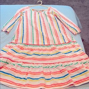 Boden size 2 multicolored striped dress